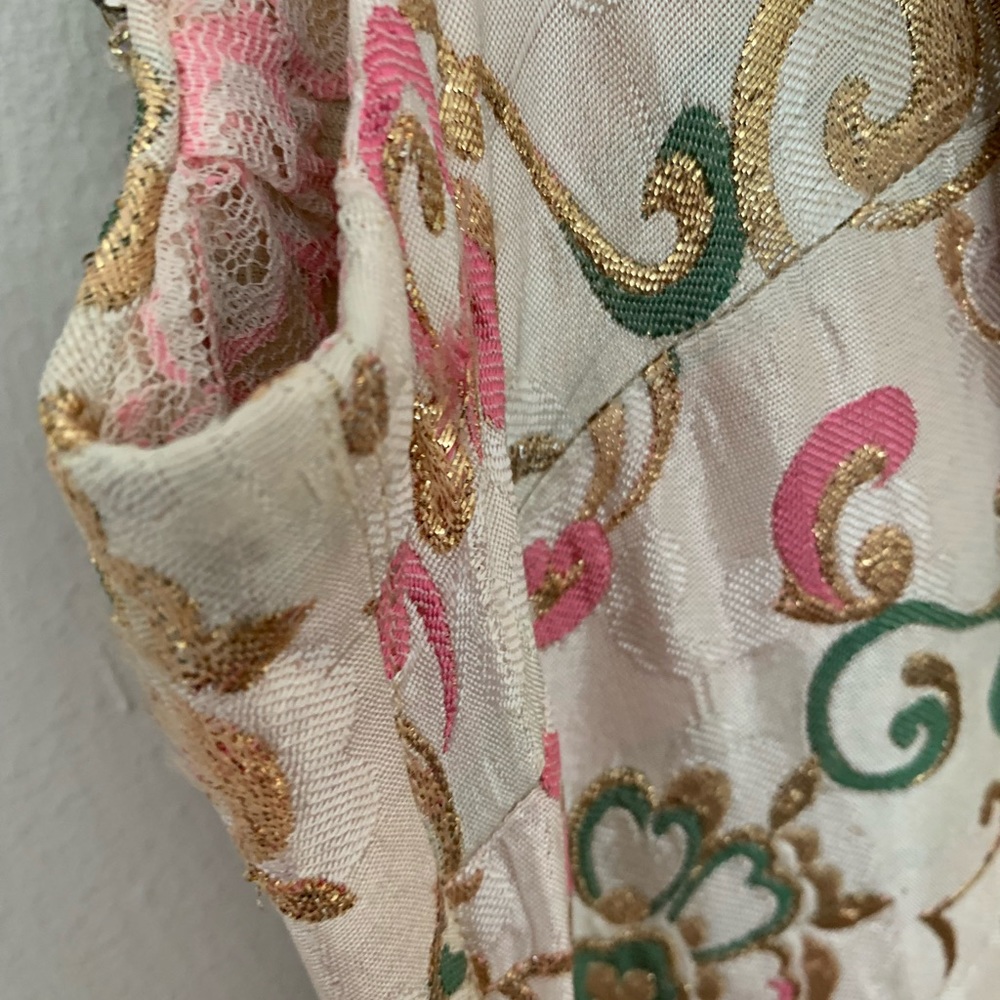 VTG 1950’s Porter’s Madison Ave at 62nd Street Brocade Rhinestone Party Dress - Picture 9 of 15